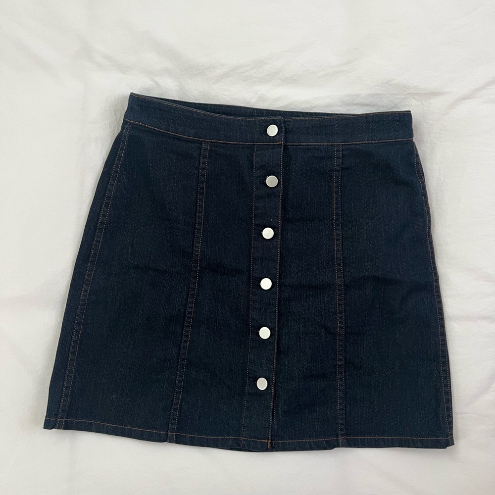 Theory Dark Denim Mini Skirt